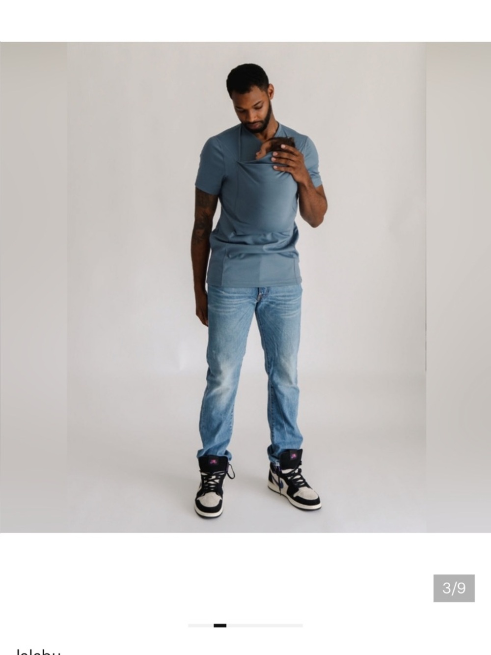 Lalabu Dad Shirt Medium Blue